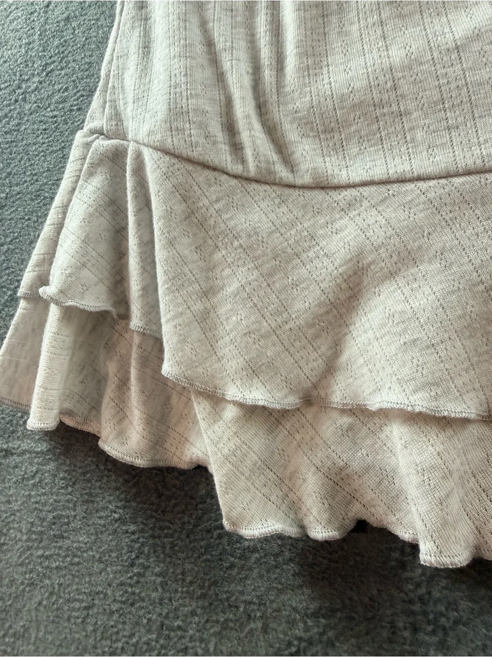 wild fable - Heathered gray Ruffled Tier Mini Skirt
